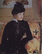 Mary Cassatt The young girl in the black oil painting